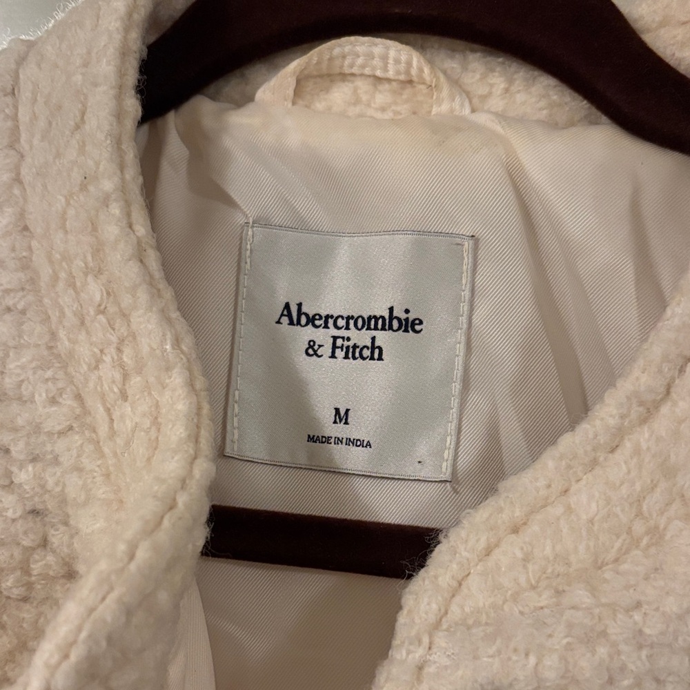 Abercrombie & Fitch Cream Bomber Jacket - Picture 2 of 7